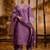 lavender fancy silk blend kurta set