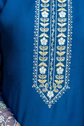 blue fancy viscose kurta set