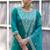 blue fancy silk blend kurta set