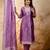 lavender fancy blended cotton kurta set