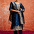 blue fancy cotton silk kurta set