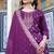 purple fancy viscose rayon kurta set