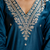 teal fancy viscose rayon kurta set