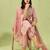 peach fancy chanderi kurta set