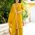 yellow fancy viscose rayon kurta set