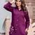 purple fancy silk blend kurta set