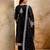 black fancy blended cotton kurta set
