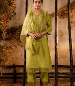 mehendi fancy viscose kurta set