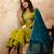 mehendi fancy silk blend kurta set