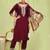 maroon fancy viscose kurta set