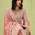 peach fancy chanderi kurta set