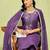 purple fancy blended cotton kurta set