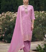 lavender fancy viscose rayon kurta set