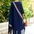 navy-blue fancy viscose rayon kurta set