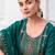 green fancy silk kurta set