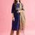 blue fancy cotton kurta set