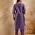 lavender fancy chanderi silk kurta set