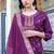 purple fancy viscose rayon kurta set