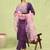 purple fancy silk blend kurta set