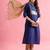 blue fancy cotton kurta set