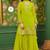 parrot-green fancy georgette kurta set