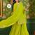 parrot-green fancy georgette kurta set