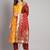 yellow fancy cotton silk kurta set