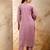 lavender fancy silk blend kurta set