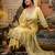 light-yellow fancy silk blend kurta set