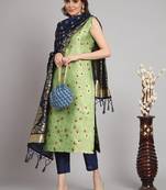 pear fancy cotton silk kurta set