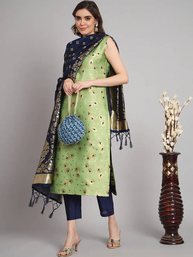 pear fancy cotton silk kurta set