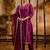 purple fancy silk blend kurta set