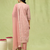 peach fancy chanderi kurta set