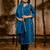 teal fancy silk blend kurta set