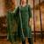green fancy silk blend kurta set