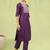 purple fancy silk blend kurta set