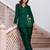green fancy silk blend kurta set