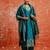 blue fancy cotton silk kurta set
