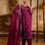 purple fancy silk blend kurta set