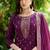 purple fancy viscose rayon kurta set