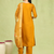 yellow fancy viscose kurta set