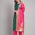blue fancy cotton silk kurta set