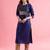 blue fancy cotton kurta set