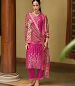 rani-pink fancy viscose kurta set