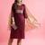 maroon fancy cotton kurta set