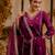 purple fancy silk blend kurta set