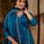 teal fancy silk blend kurta set