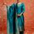 blue fancy cotton silk kurta set