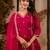 maroon fancy silk blend kurta set
