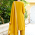 yellow fancy viscose rayon kurta set